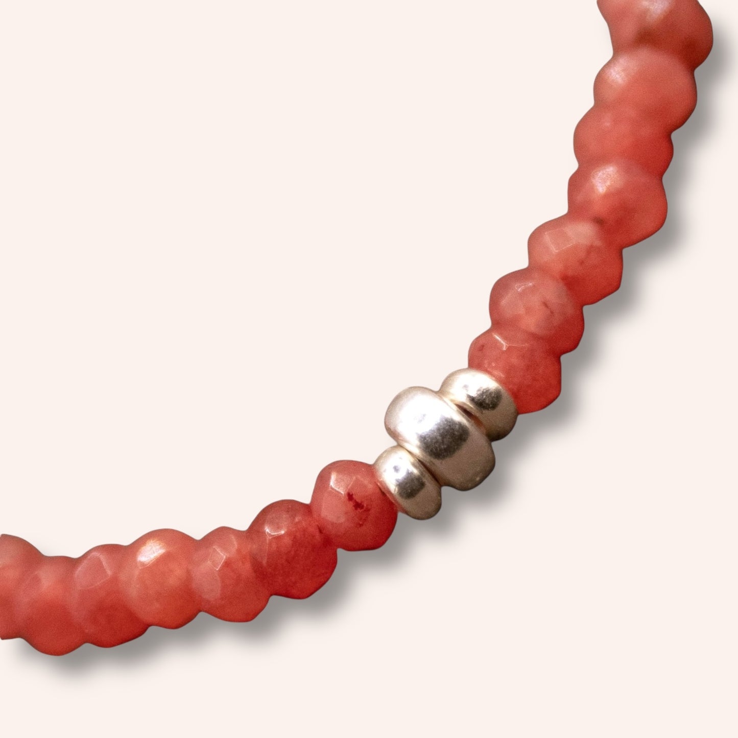 Little Bloom Bracelet – Cherry Quartz & Sterling Silver