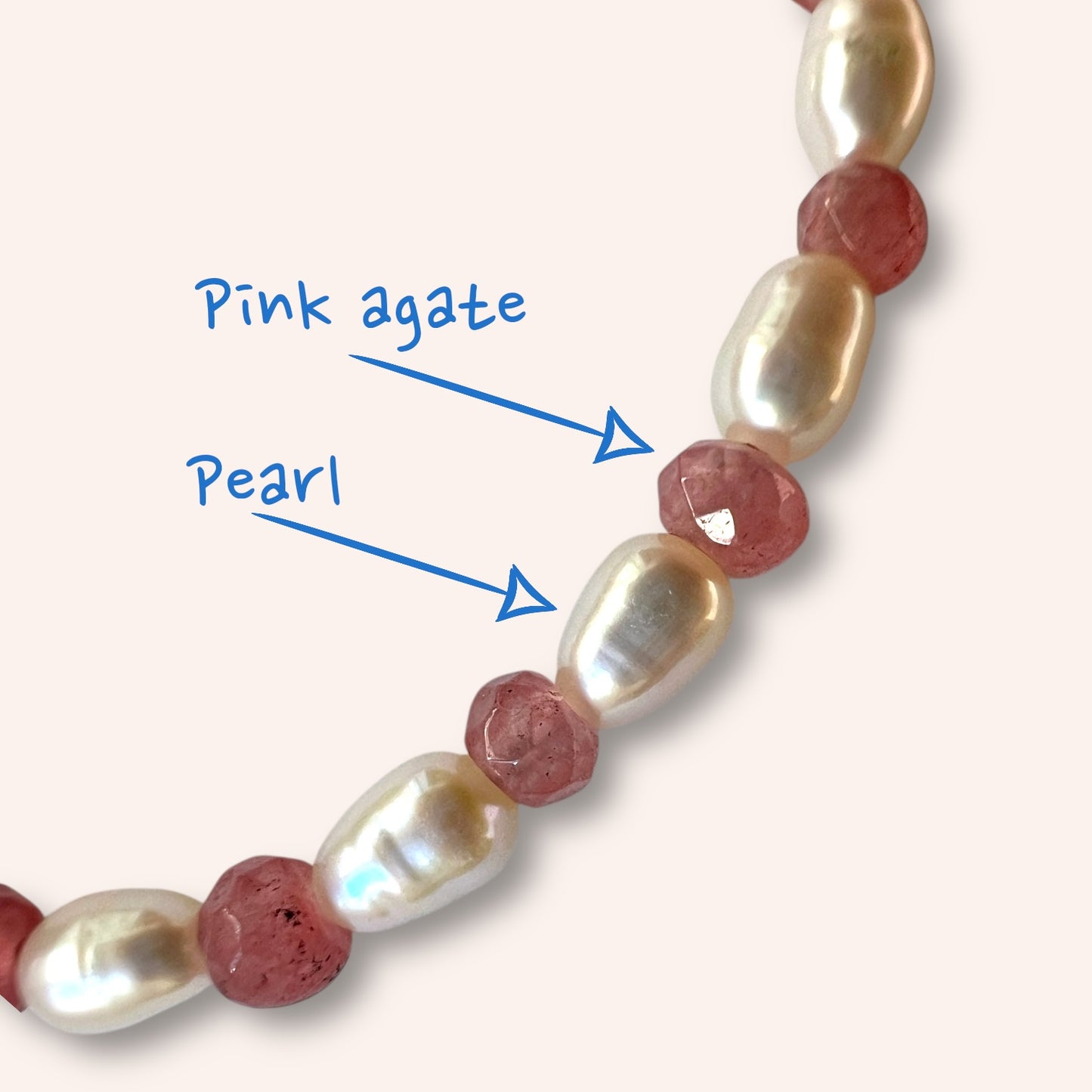 Rose Pearl Bloom (Pink Agate & Pearl) Bracelet