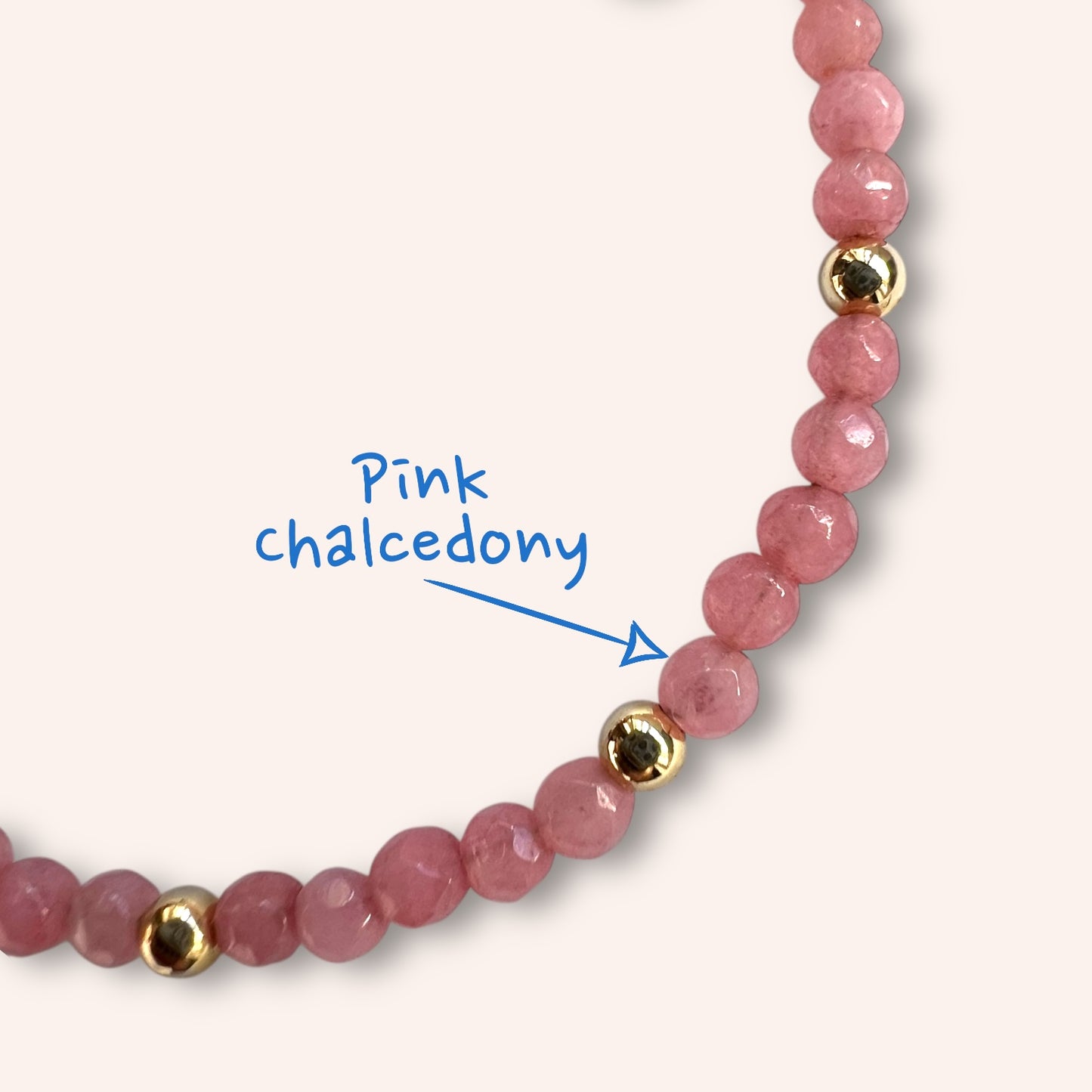 Blush Harmony (Pink Chalcedony) Bracelet