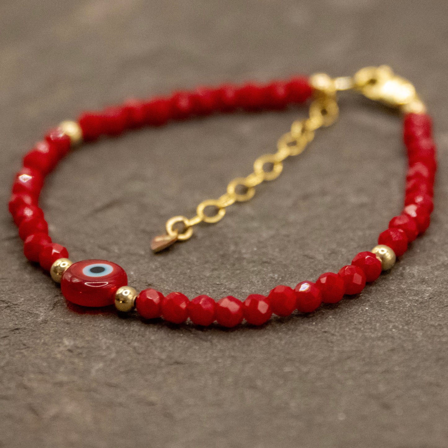 Red Evil Eye Crystal Bracelet