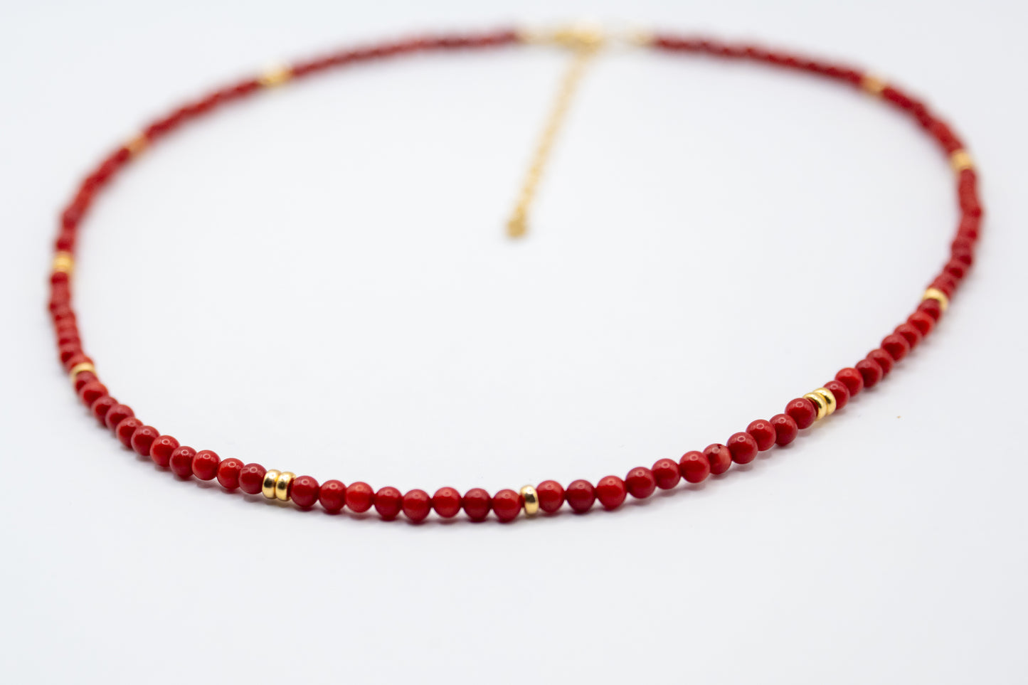 Crimson Tide — Red Bamboo Coral Choker