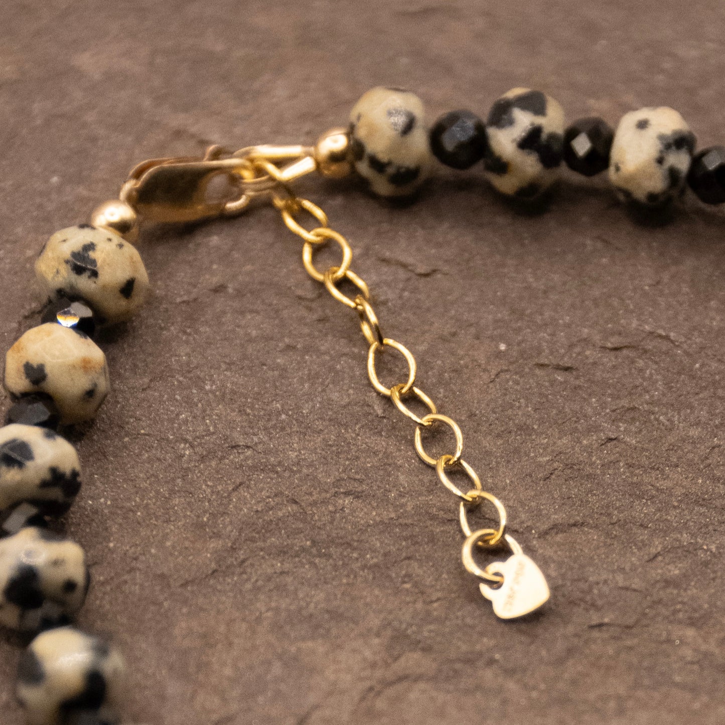 Black Tourmaline & Dalmatian Jasper Harmony Bracelet
