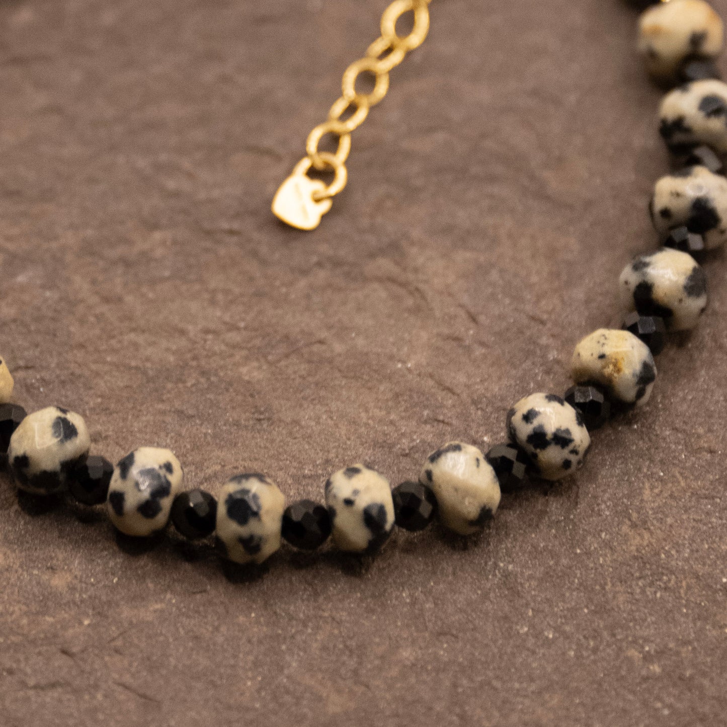 Black Tourmaline & Dalmatian Jasper Harmony Bracelet