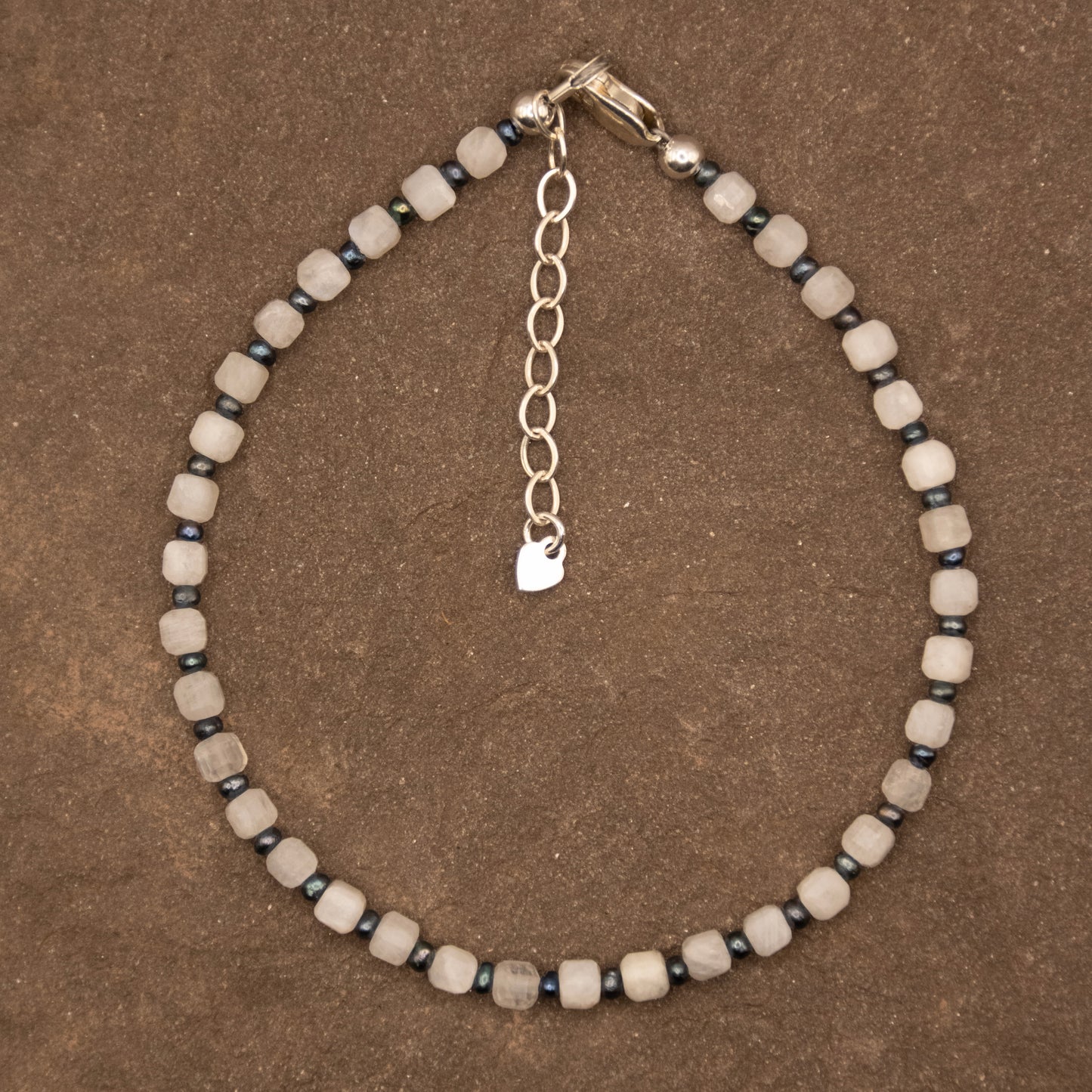 Ocean Moon (Moonstone and Pearl) Bracelet
