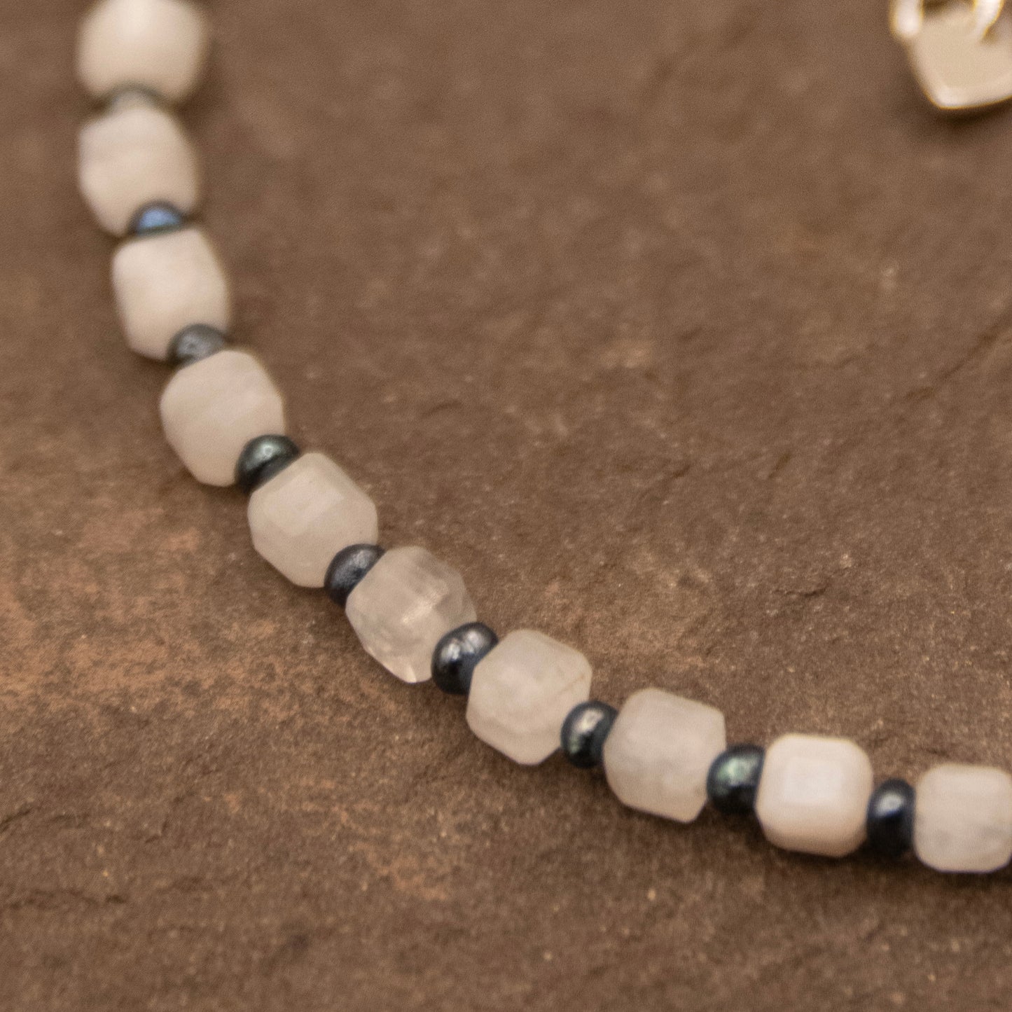 Ocean Moon (Moonstone and Pearl) Bracelet