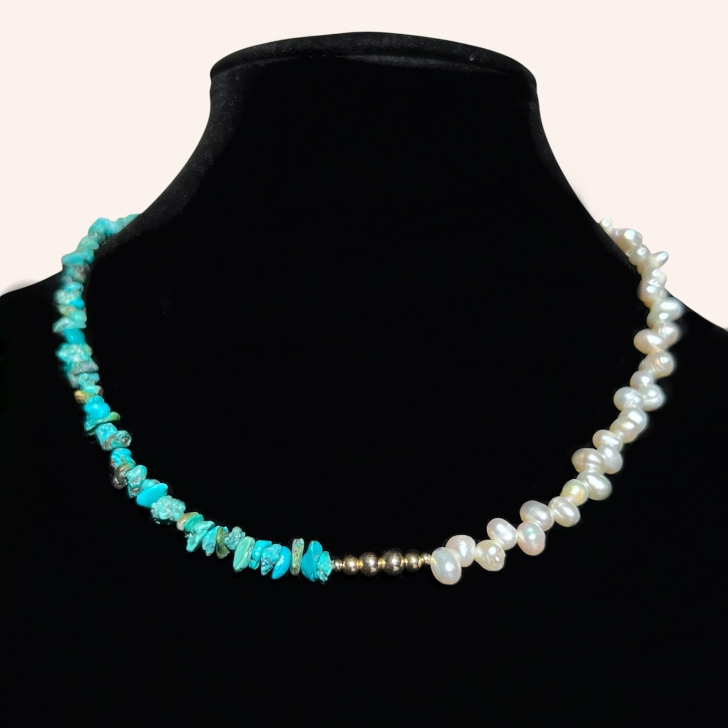 Sea & Sky (Pearl & Turquoise) Choker