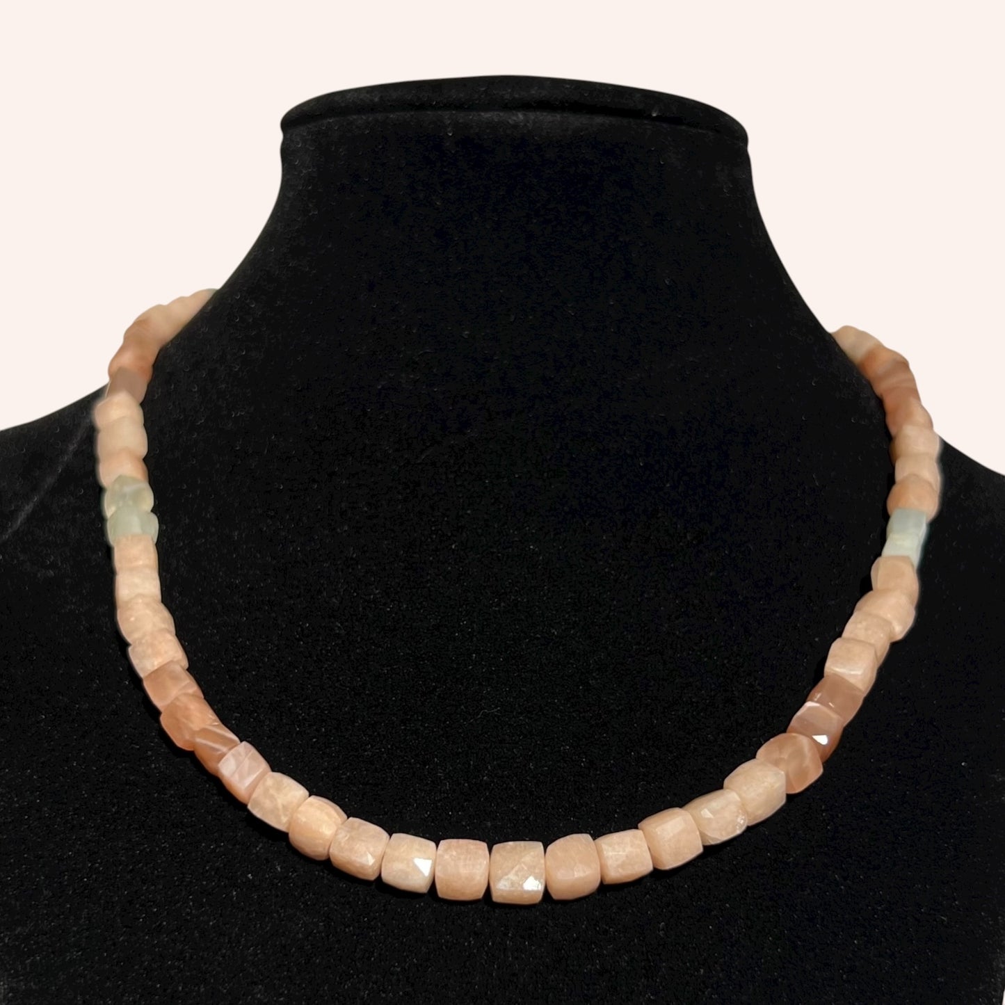 Golden Dawn (Peach Moonstone) Choker