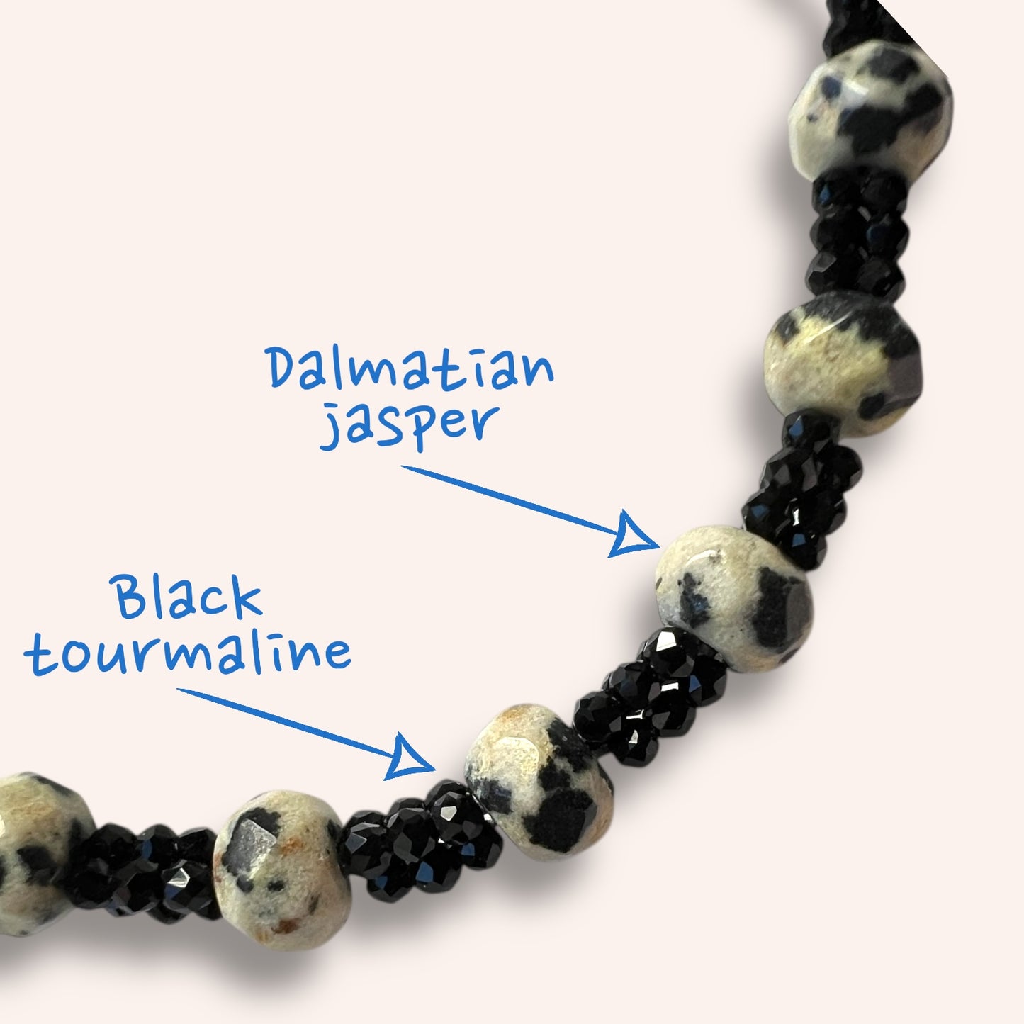 Spotted Guardian (Dalmatian Jasper & Black Tourmaline) Bracelet