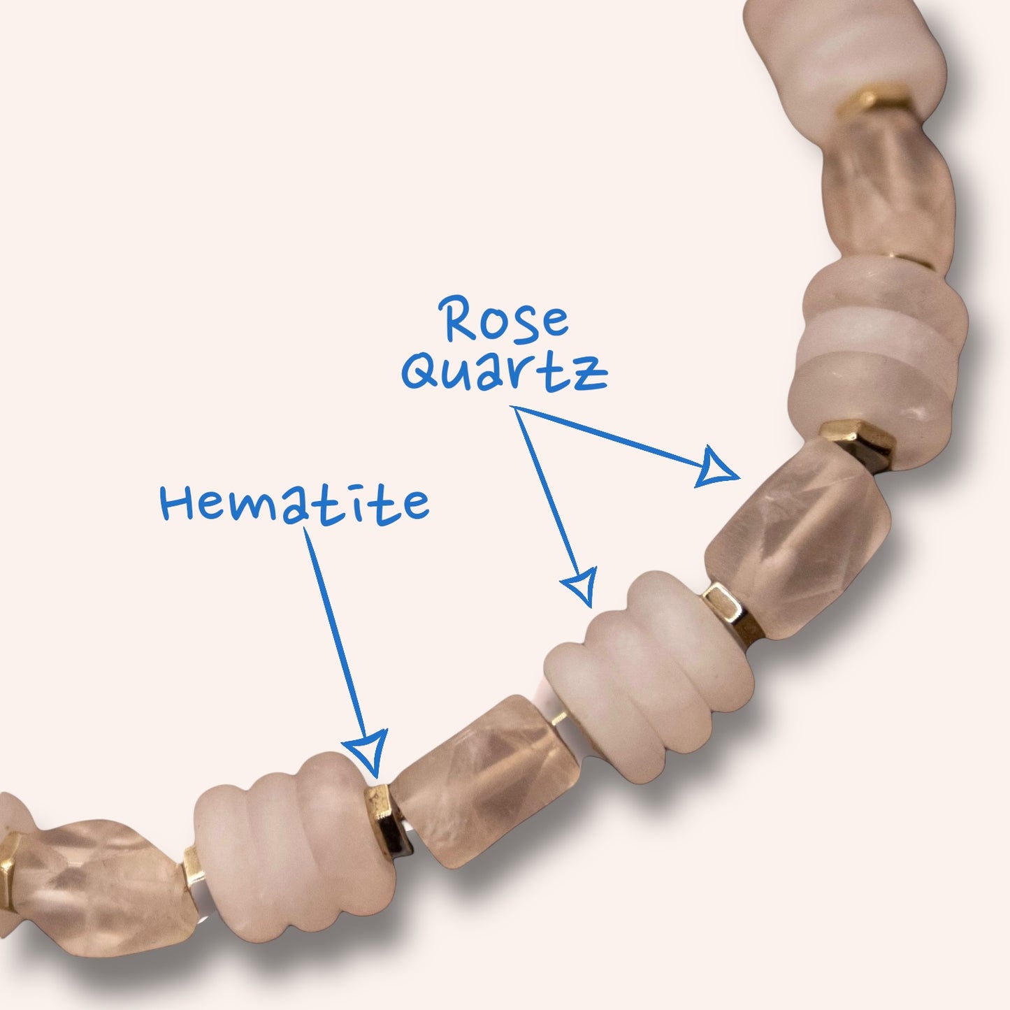 Heart Blush (Rose Quartz) Bracelet