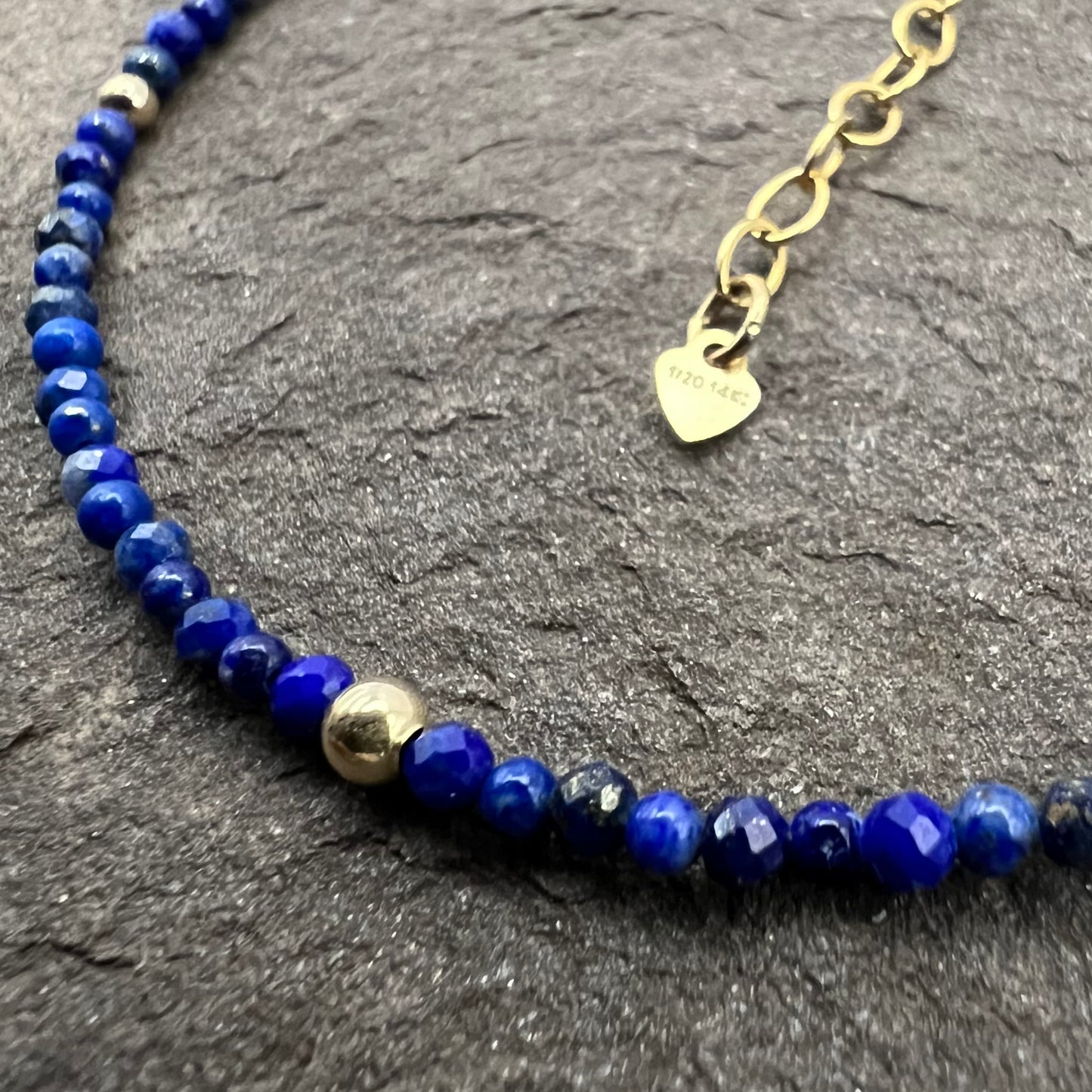 Wisdom Keeper (Lapis Lazuli) Bracelet with gold beads