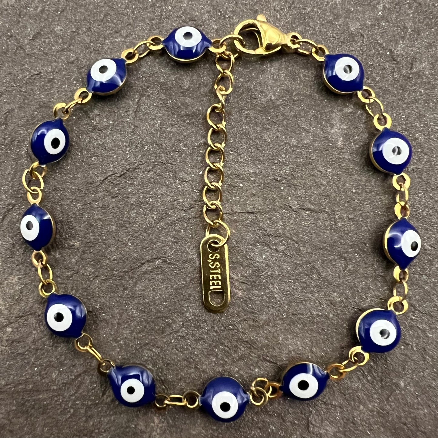 Stainless Steel Evil Eye Bracelet