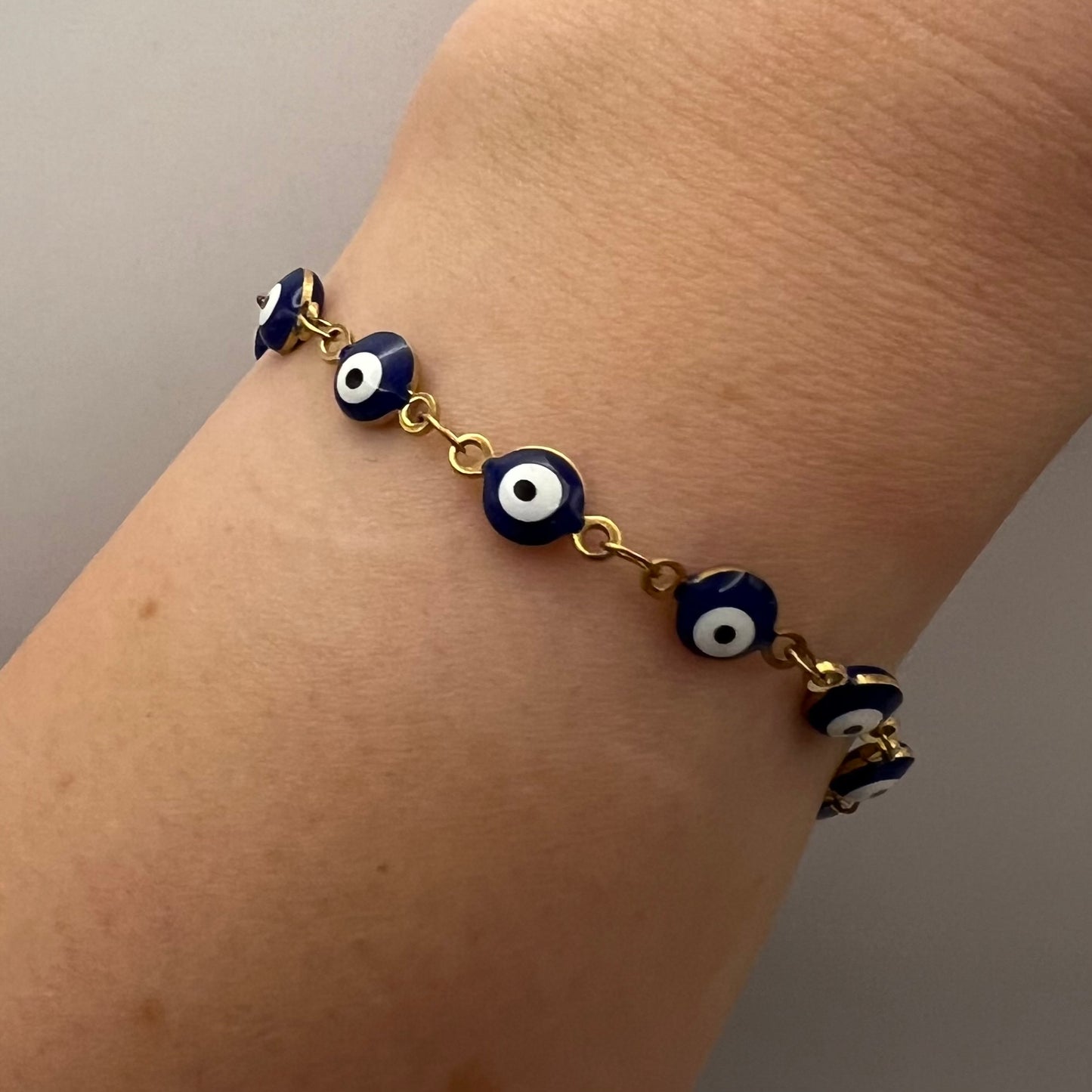 Stainless Steel Evil Eye Bracelet