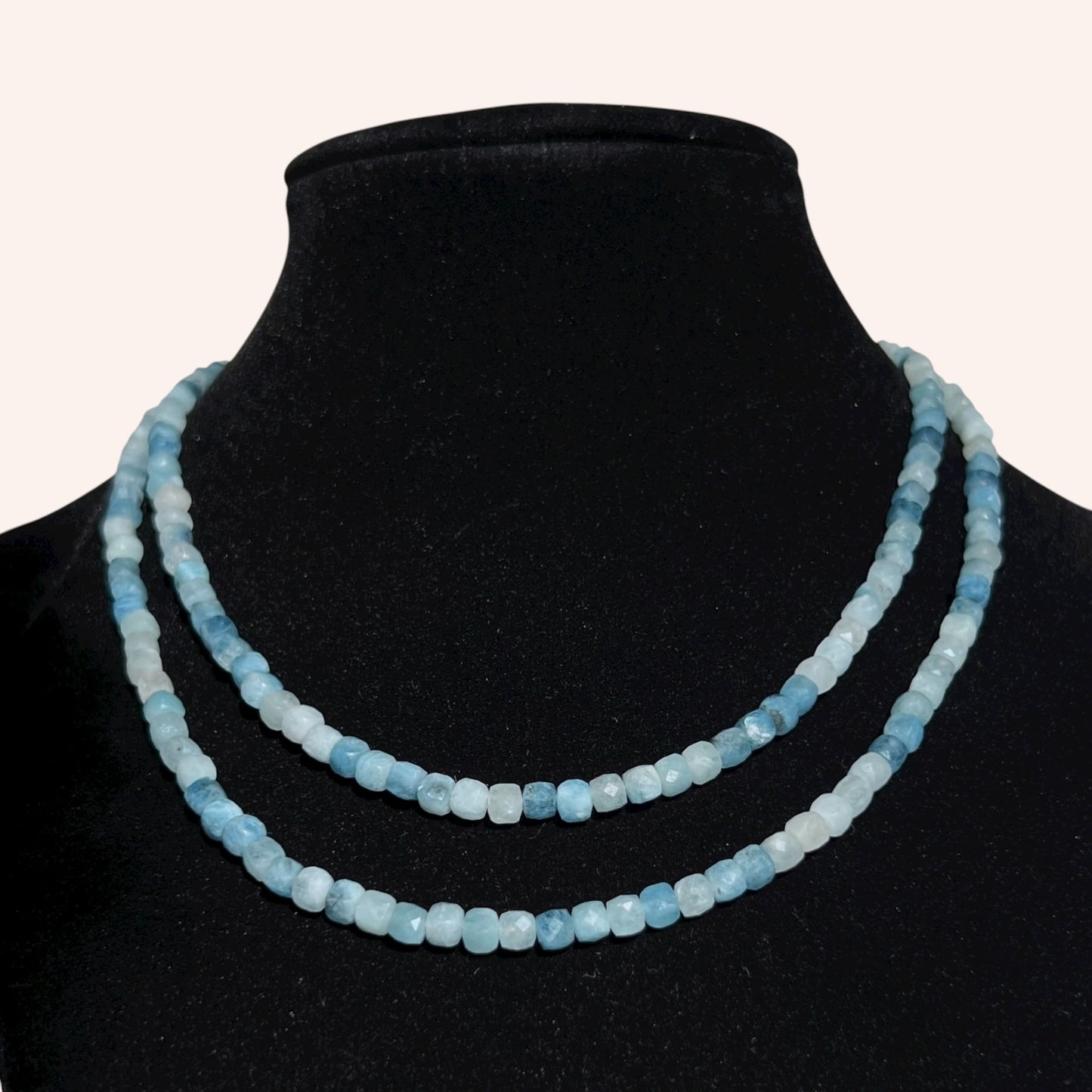 Sea Whisper (Aquamarine) Wrap Necklace
