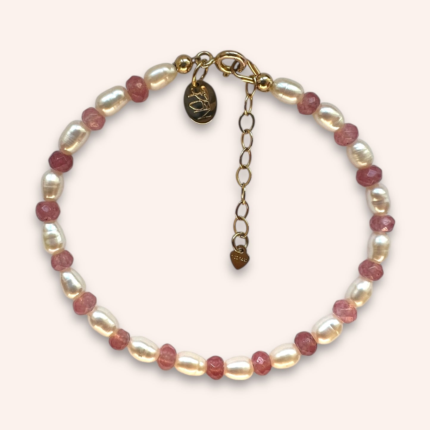 Rose Pearl Bloom (Pink Agate & Pearl) Bracelet