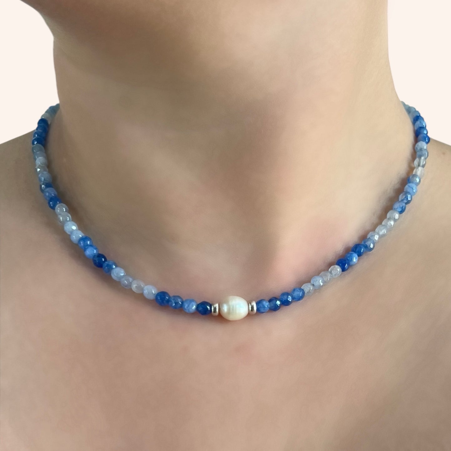 Moonlit Wave (Agate & Pearl) Choker