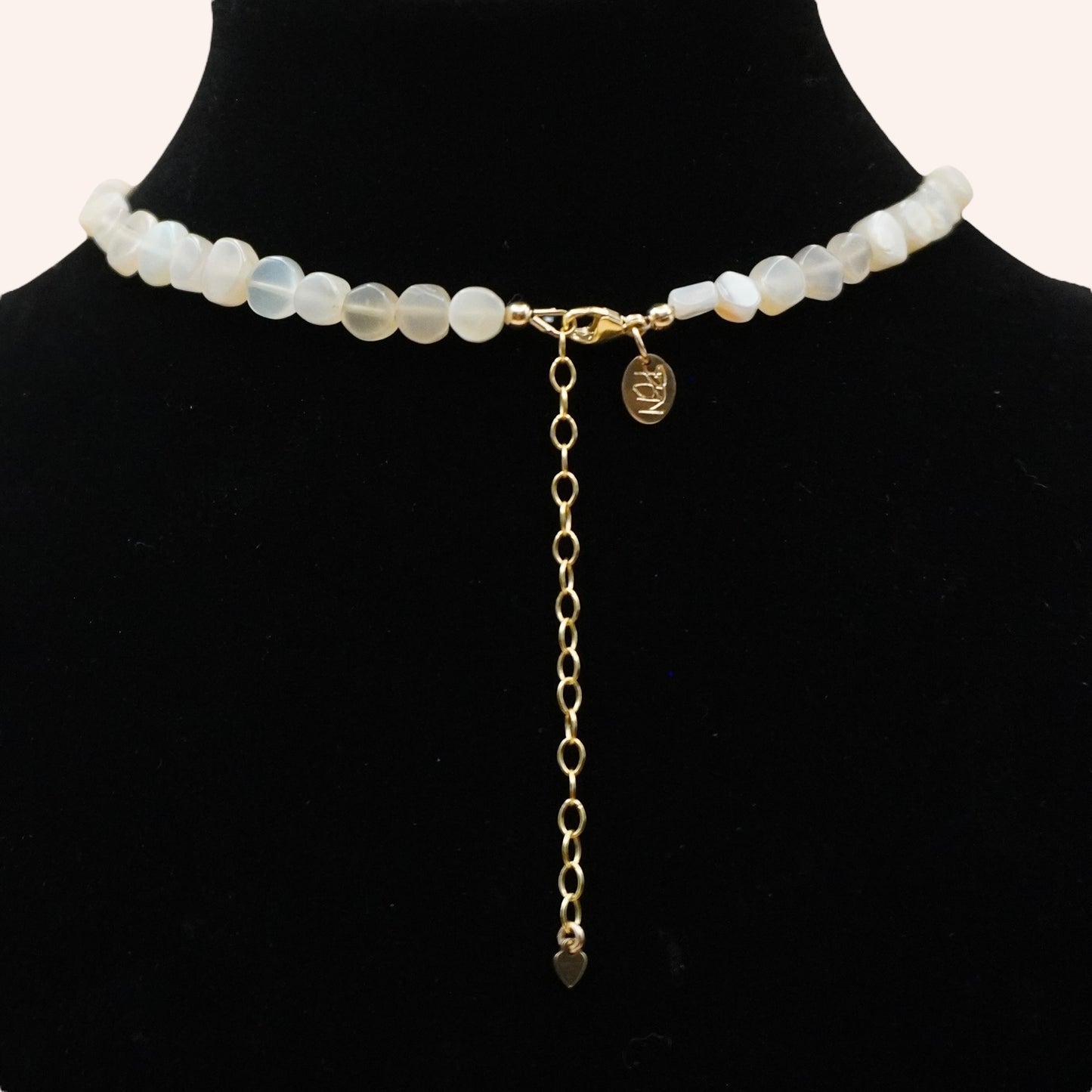 Confident and Composed (Peach moonstone) Necklace