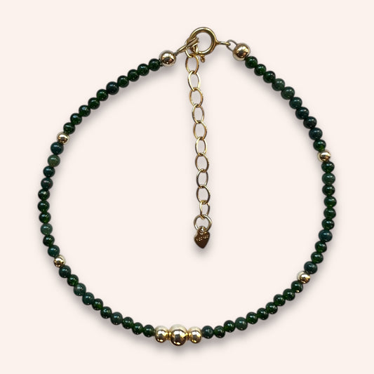Getting it done (Green sandstone) bracelet
