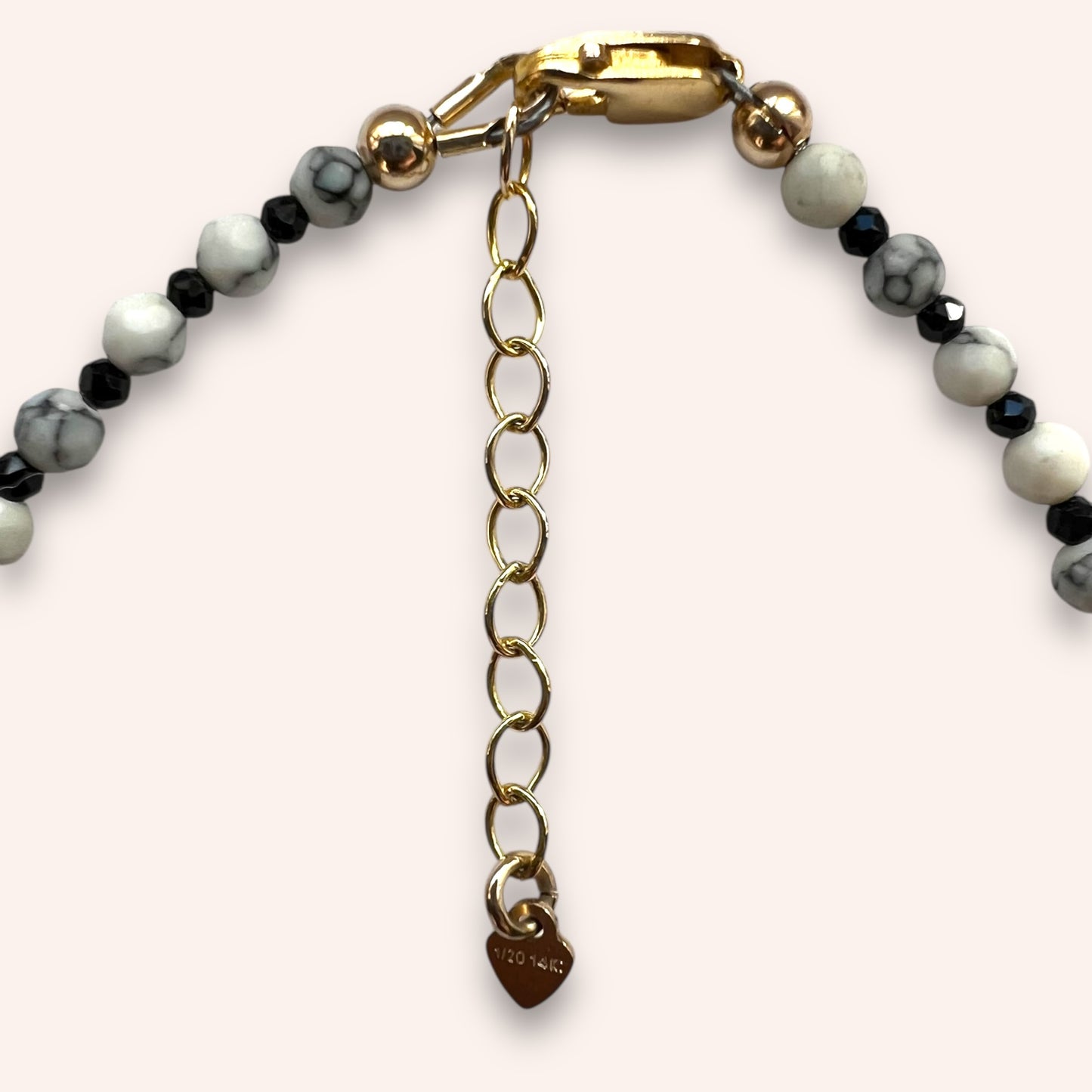 Shadow & Stone (Howlite & Black Tourmaline) Bracelet