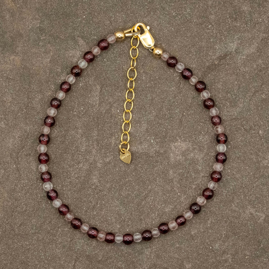 Journey Within (Clear Quartz & Garnet) Bracelet