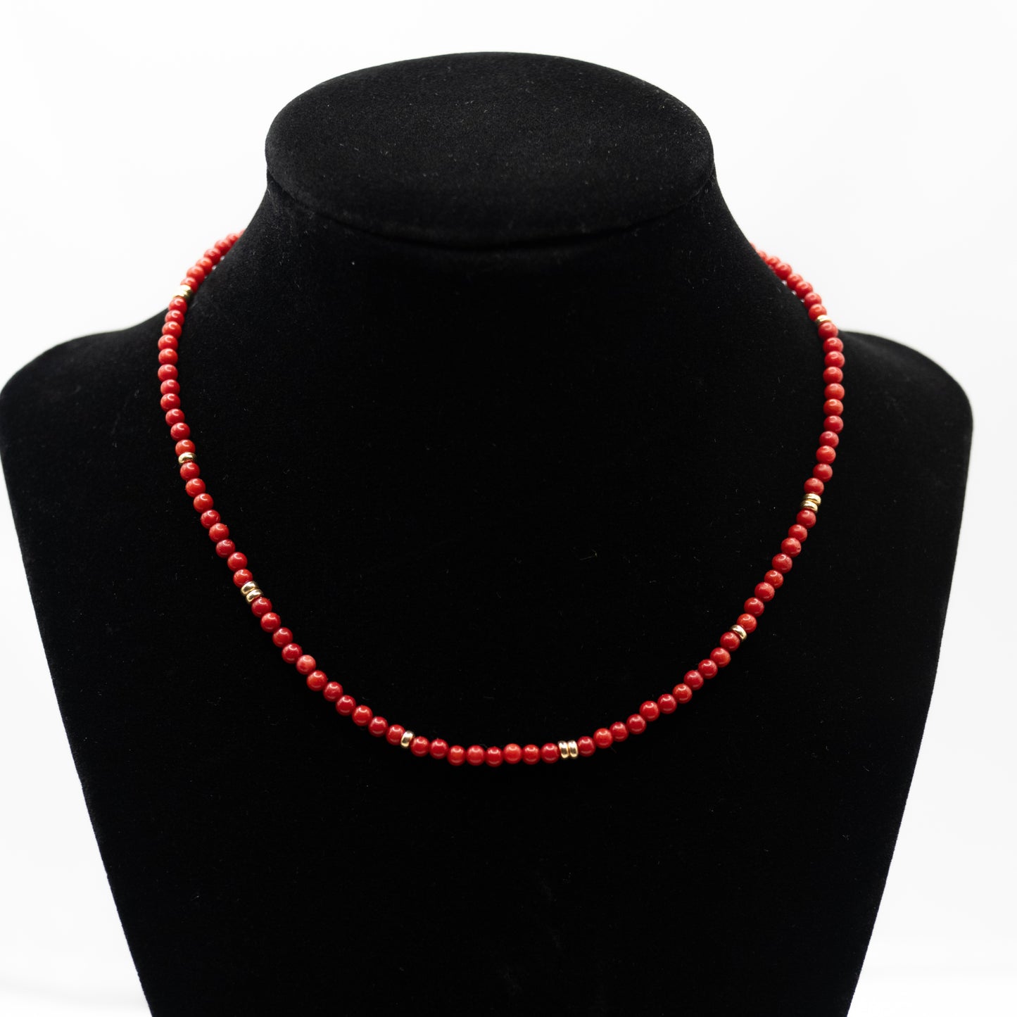 Red Bamboo Coral Choker