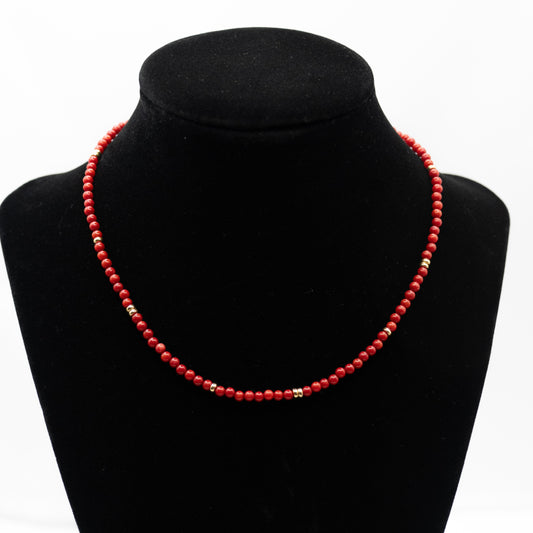 Red Bamboo Coral Choker