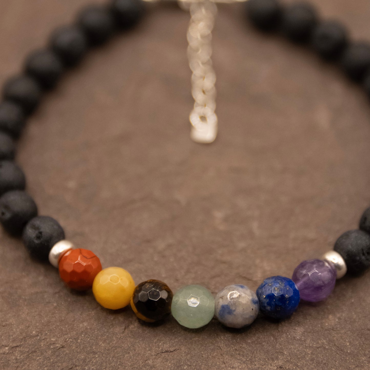 7 Chakras Lava Stone Diffuser Bracelet