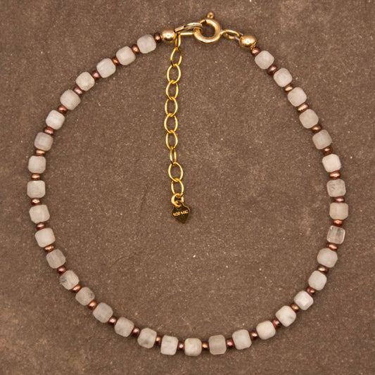 Ocean Moon (Moonstone and Pearl) Bracelet