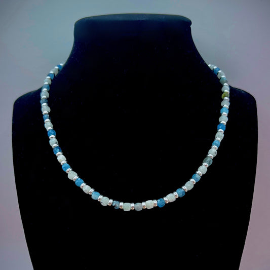 Moonlit Ocean Necklace in Sterling Silver