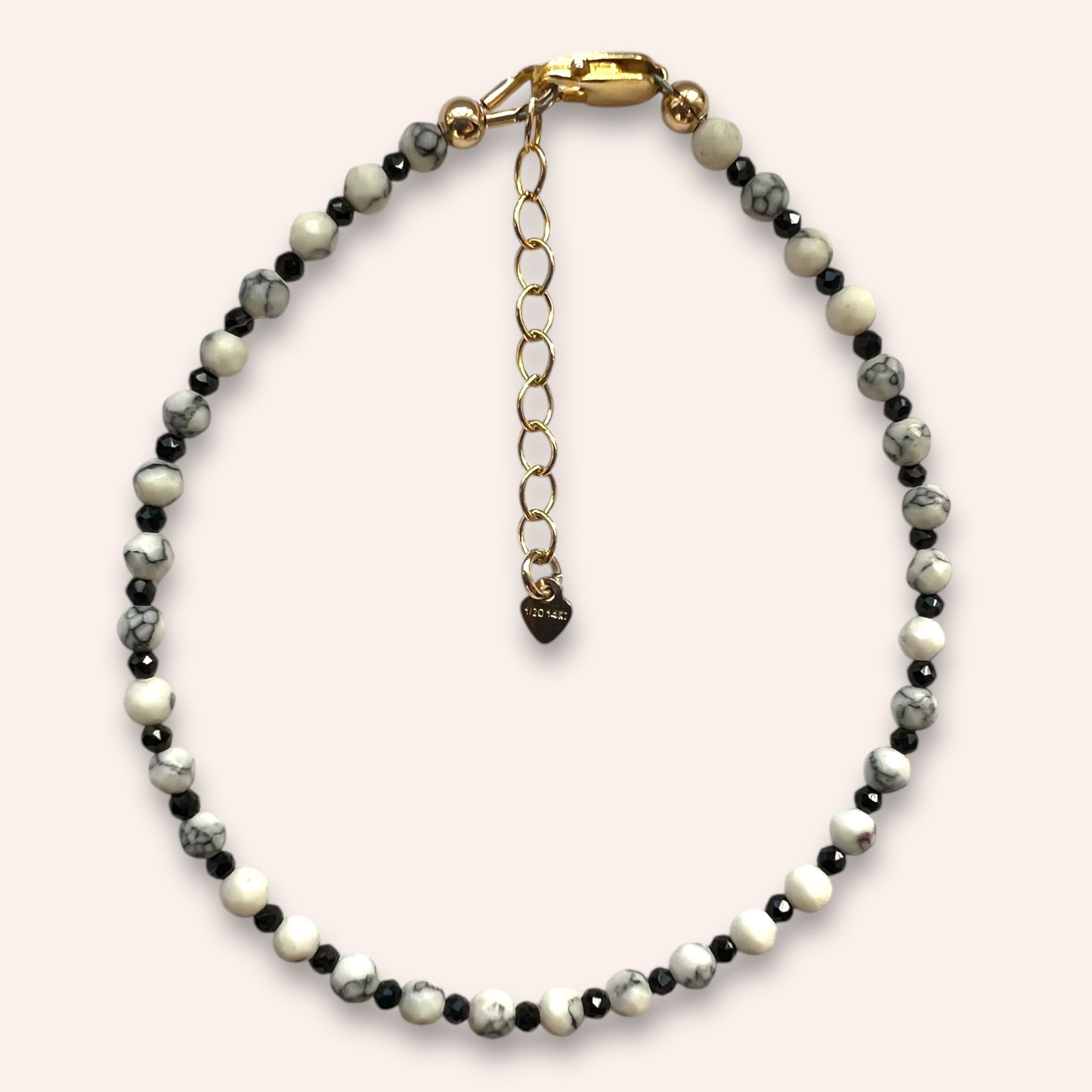 Shadow & Stone (Howlite & Black Tourmaline) Bracelet
