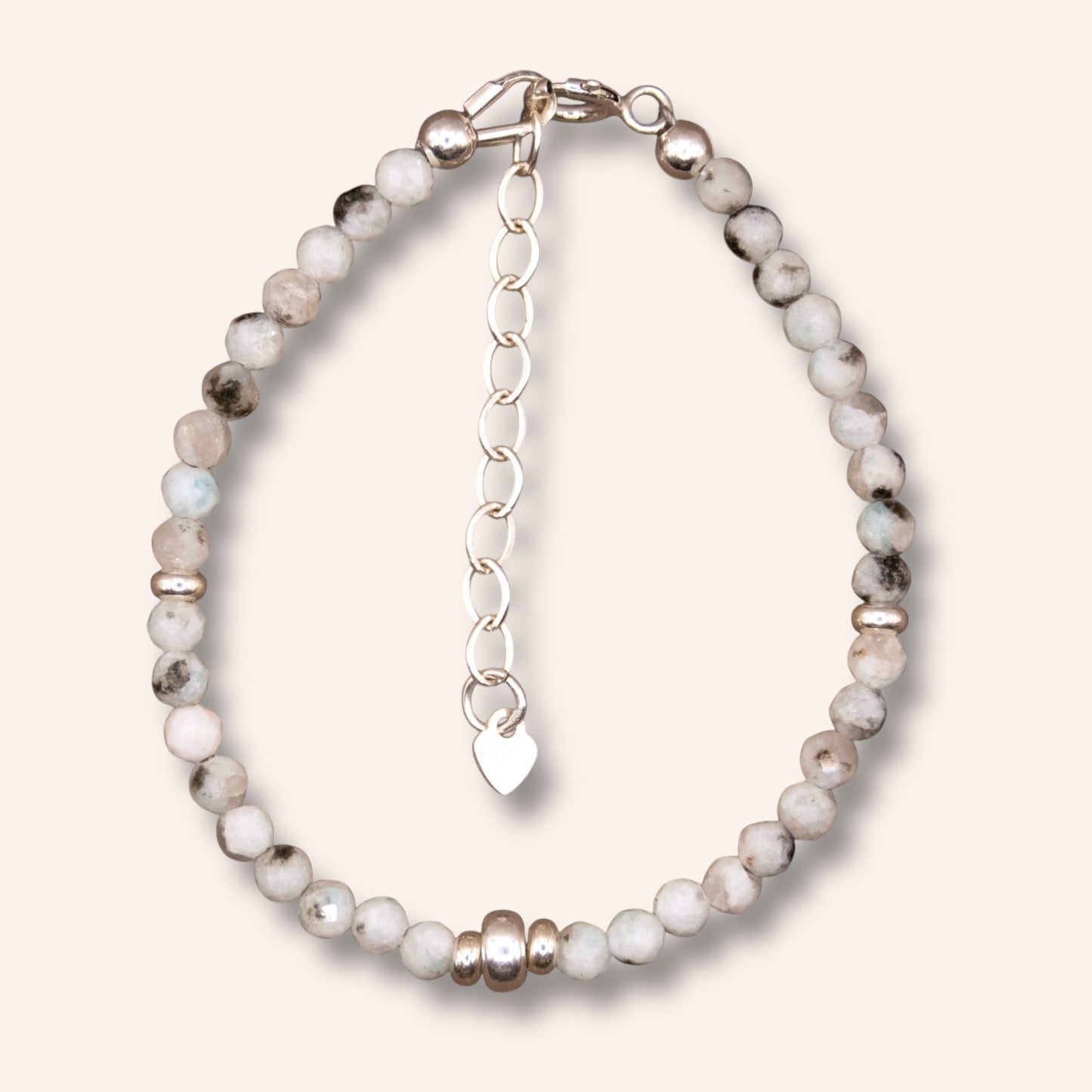 Little Explorer Bracelet – Kiwi Jasper & Sterling Silver