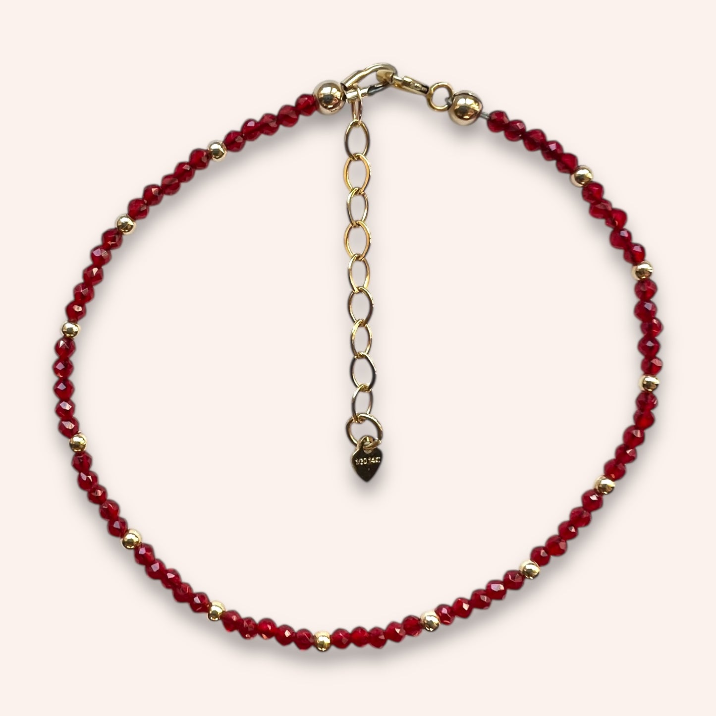 Scarlet Spark (Ruby Glass) Bracelet