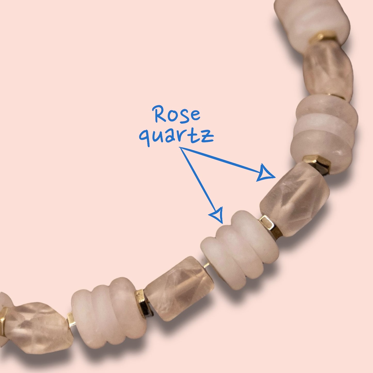 Heart Blush (Rose Quartz) Bracelet
