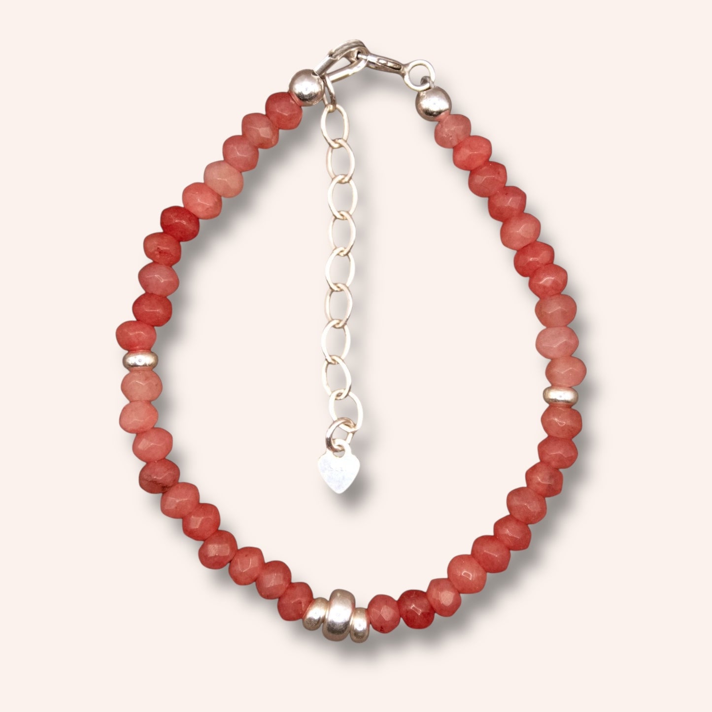Little Bloom Bracelet – Cherry Quartz & Sterling Silver