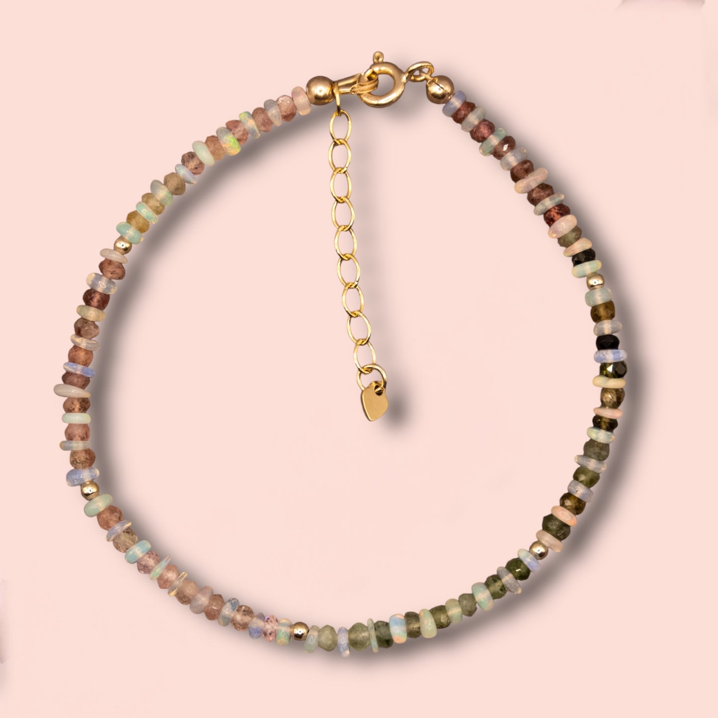 Fairy Warrior (Watermelon Tourmaline & Opal) Bracelet