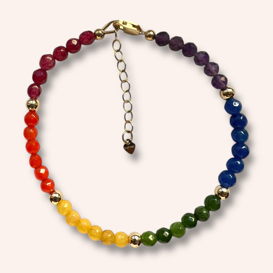 Radiant Rainbow Agate Bracelet