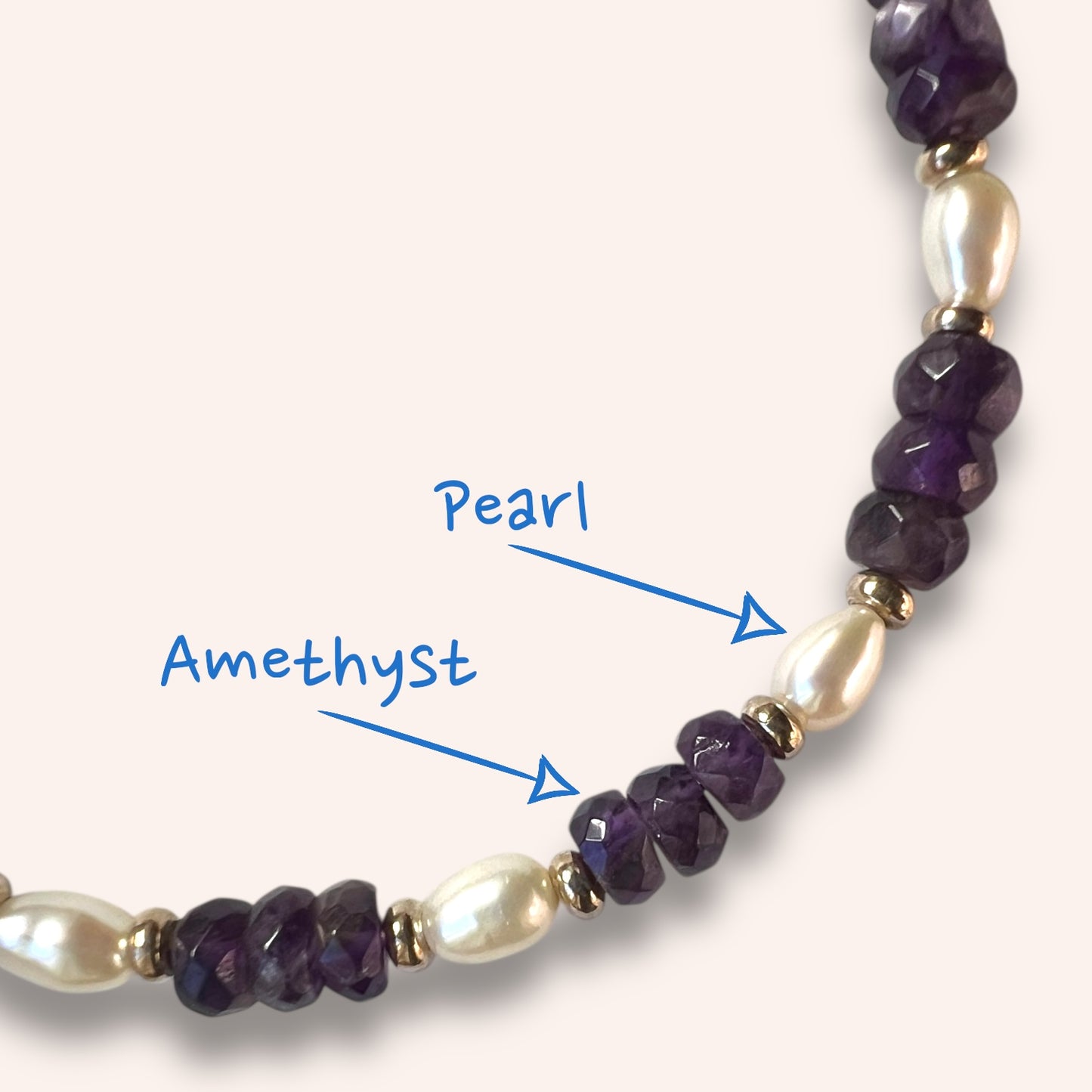 Moonlit Amethyst (Amethyst & Pearl) Bracelet