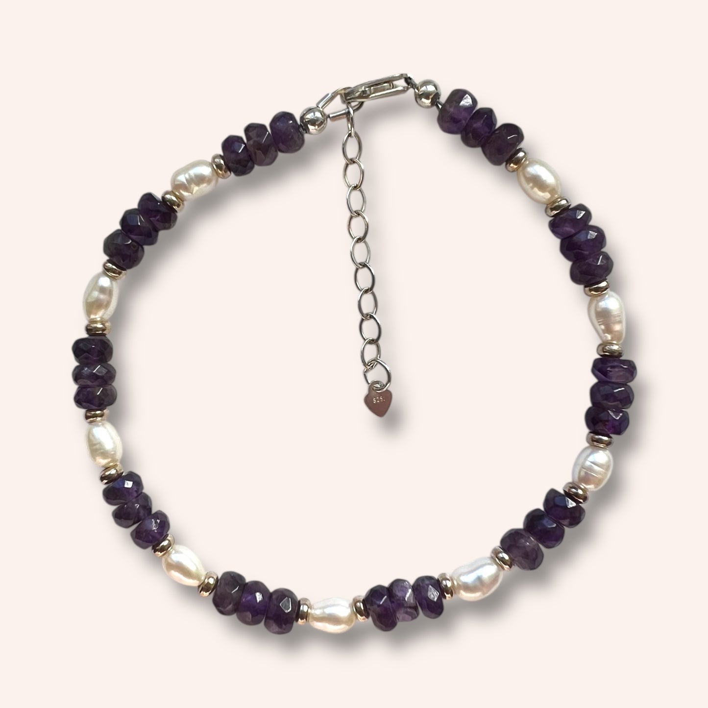 Moonlit Amethyst (Amethyst & Pearl) Bracelet