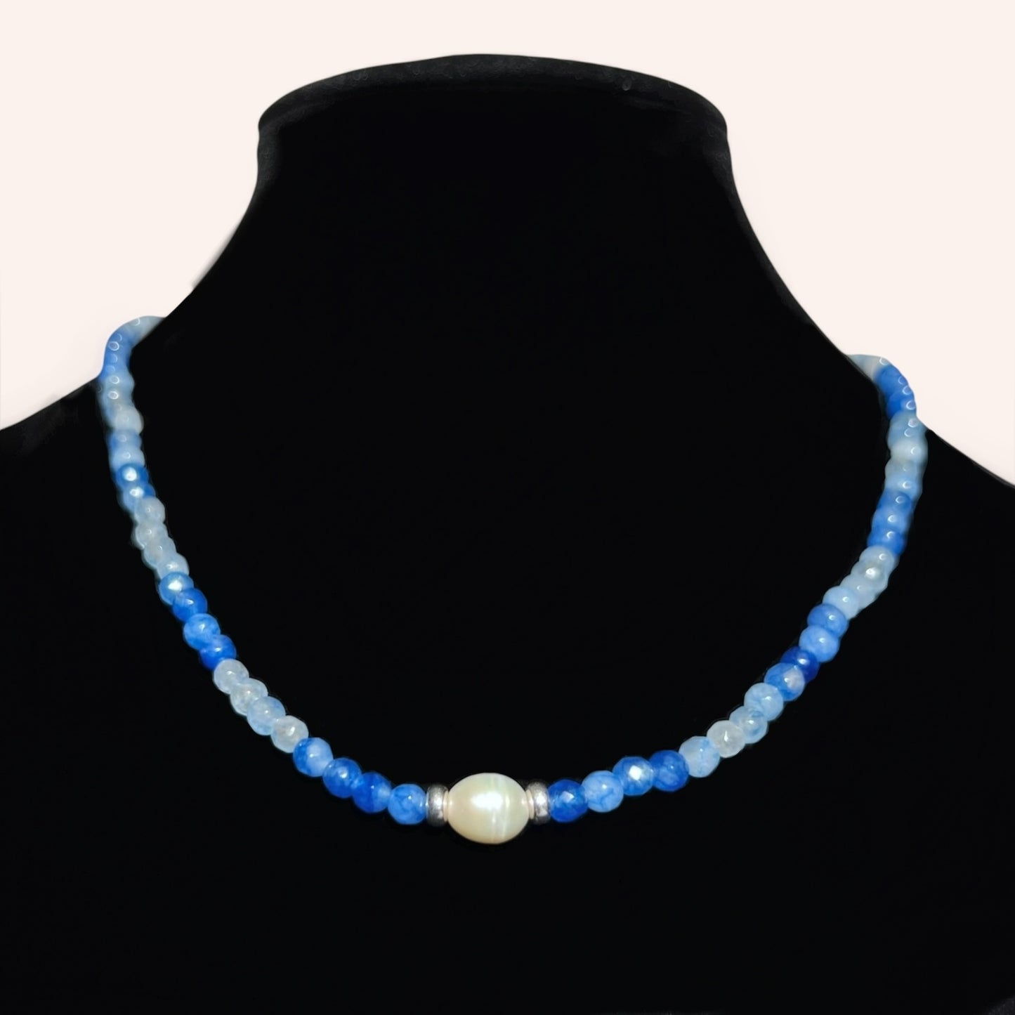Moonlit Wave (Agate & Pearl) Choker