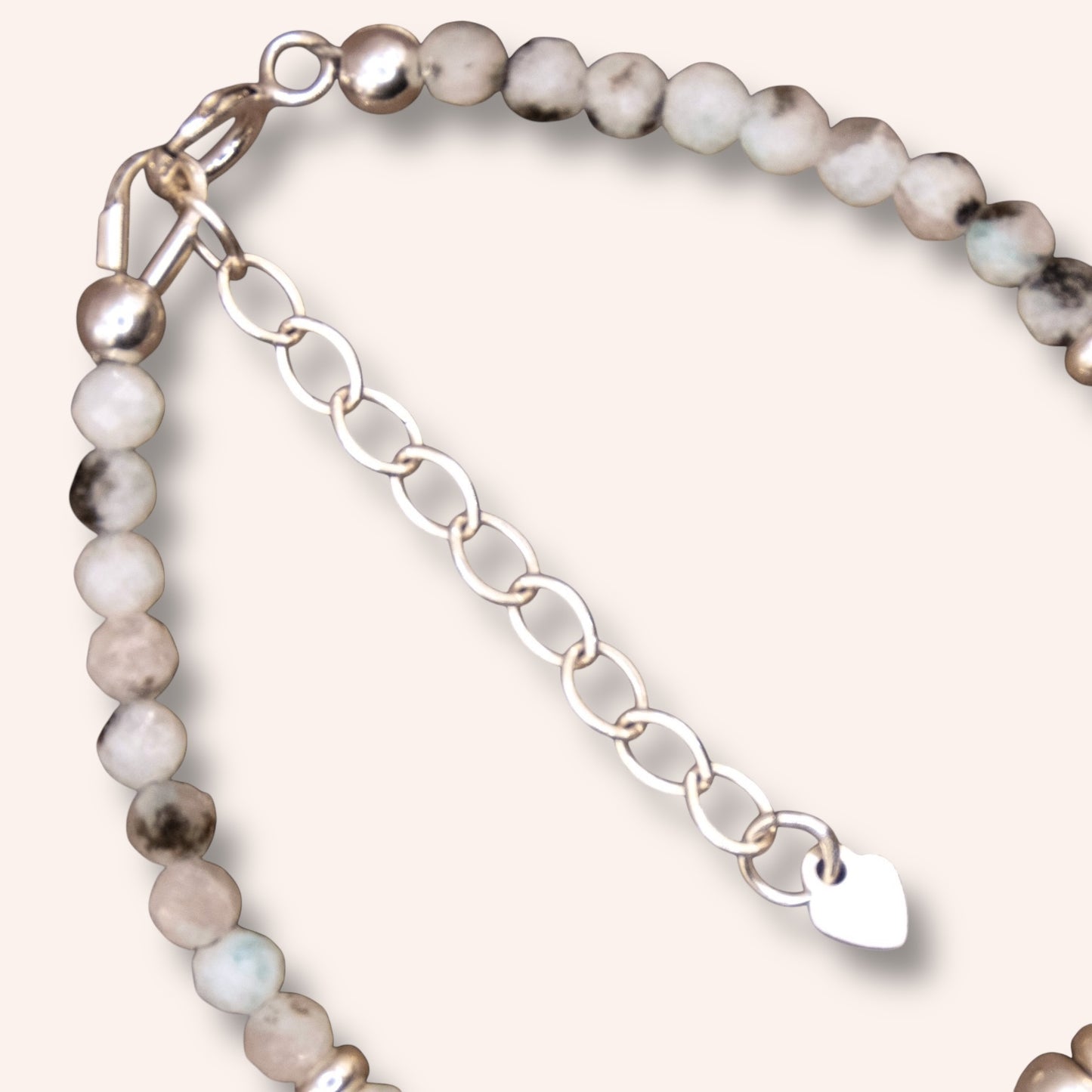 Little Explorer Bracelet – Kiwi Jasper & Sterling Silver