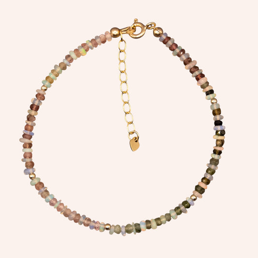 Fairy Warrior (Watermelon Tourmaline & Opal) Bracelet