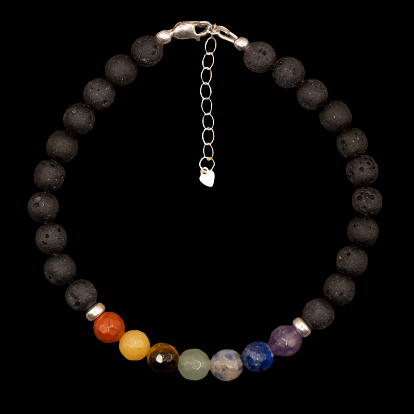 7 Chakras Lava Stone Diffuser Bracelet