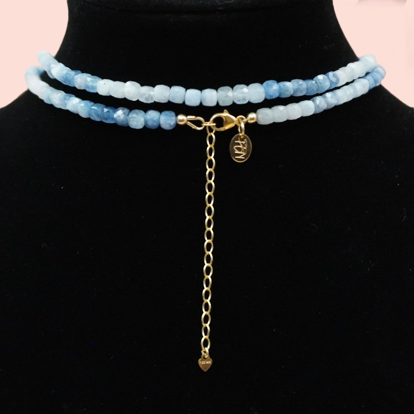 Sea Whisper Aquamarine Wrap Necklace