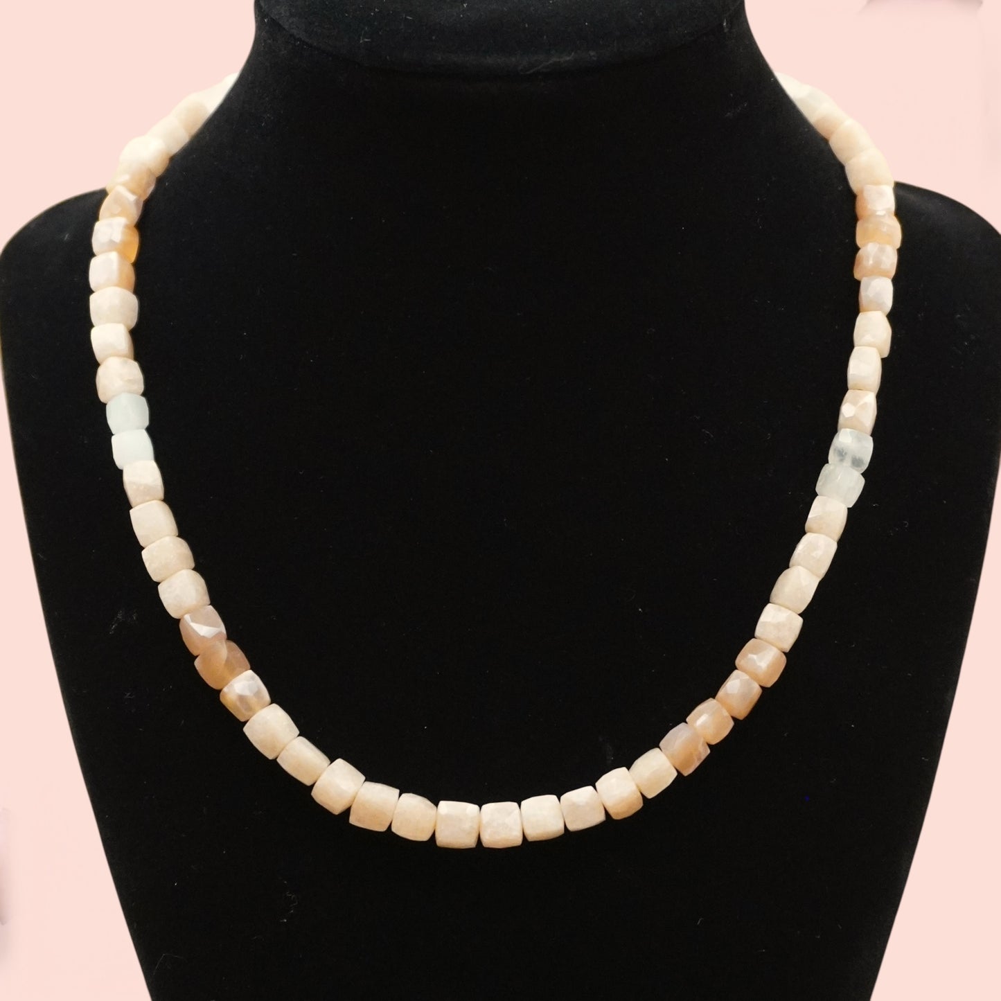 peach moonstone necklace
