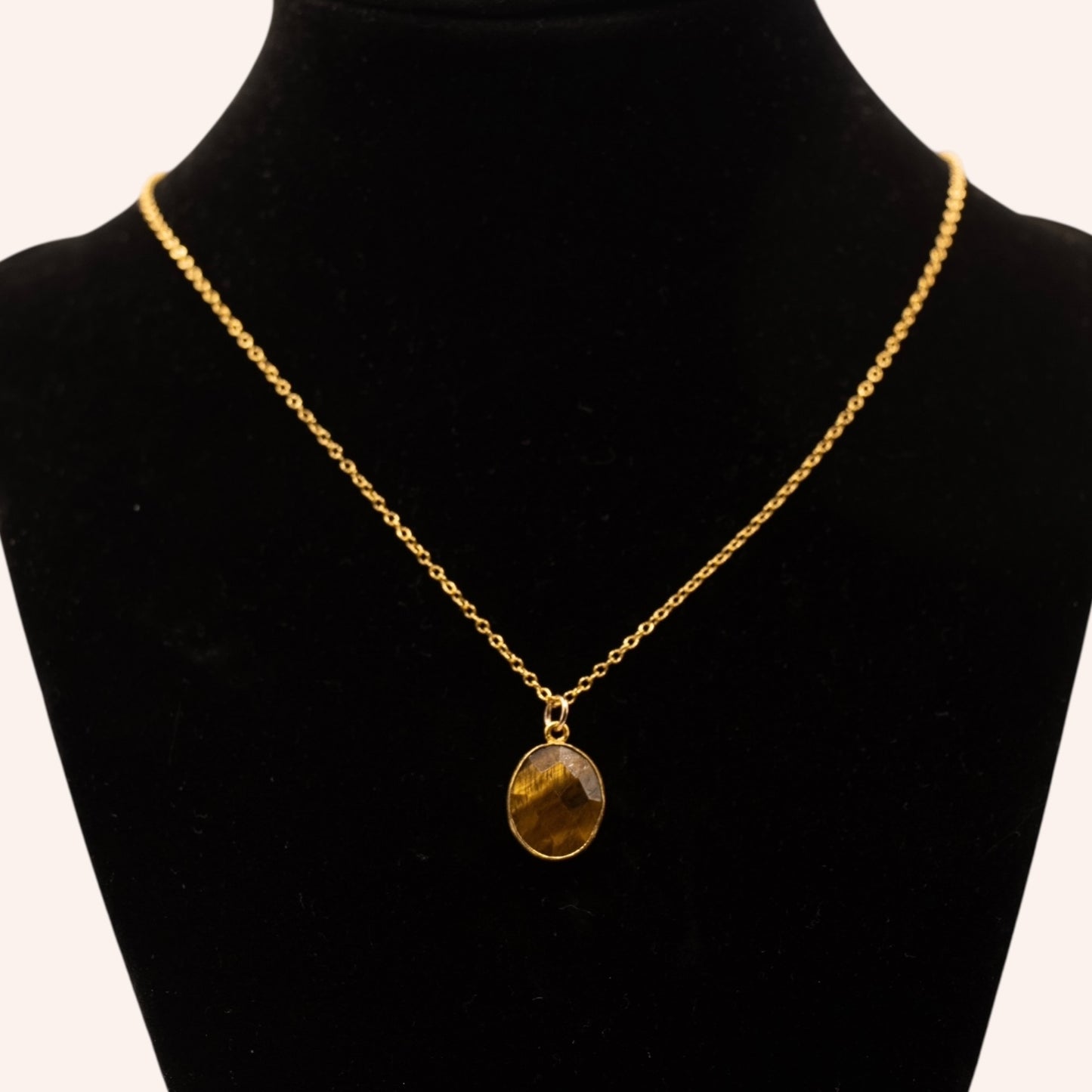 Golden Tiger’s Eye Pendant Necklace on 14k Gold-Filled Chain