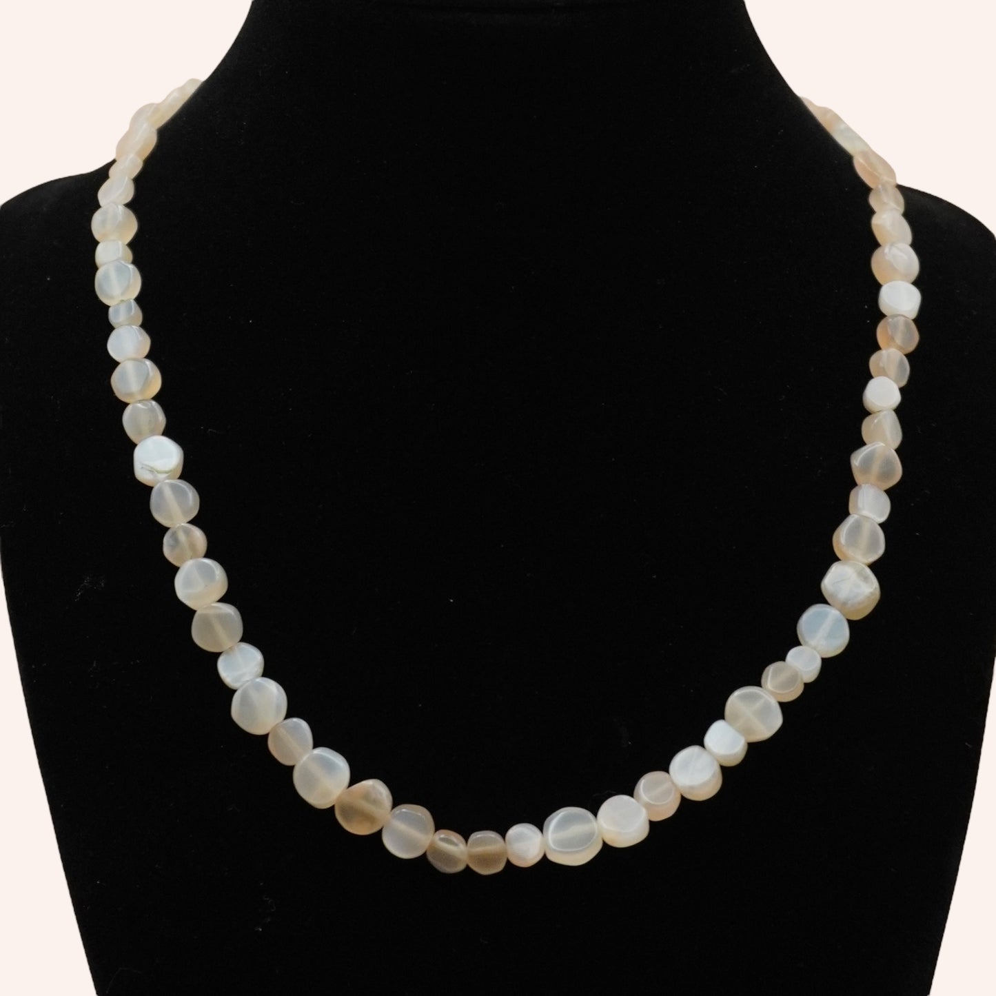 Confident and Composed (Peach moonstone) Necklace