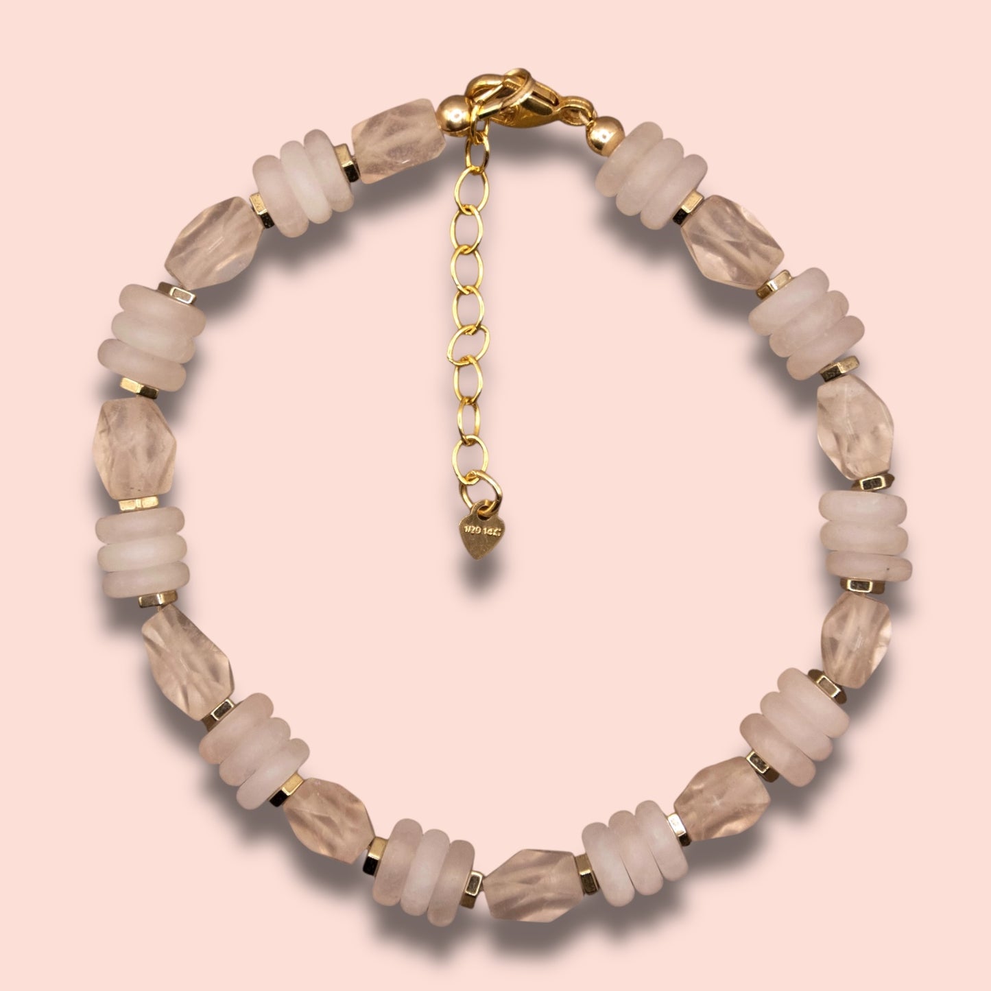 Heart Blush (Rose Quartz) Bracelet