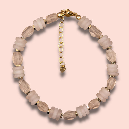 Heart Blush (Rose Quartz) Bracelet