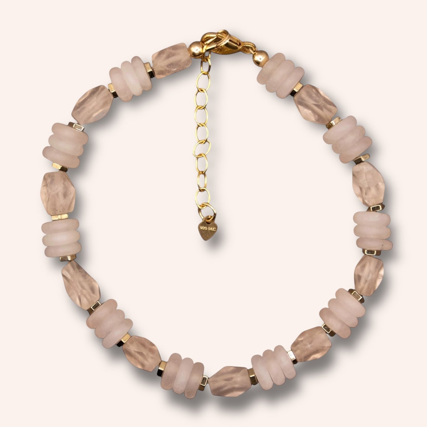 Heart Blush (Rose Quartz) Bracelet