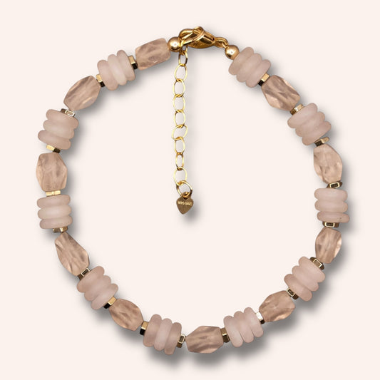 Heart Blush (Rose Quartz) Bracelet