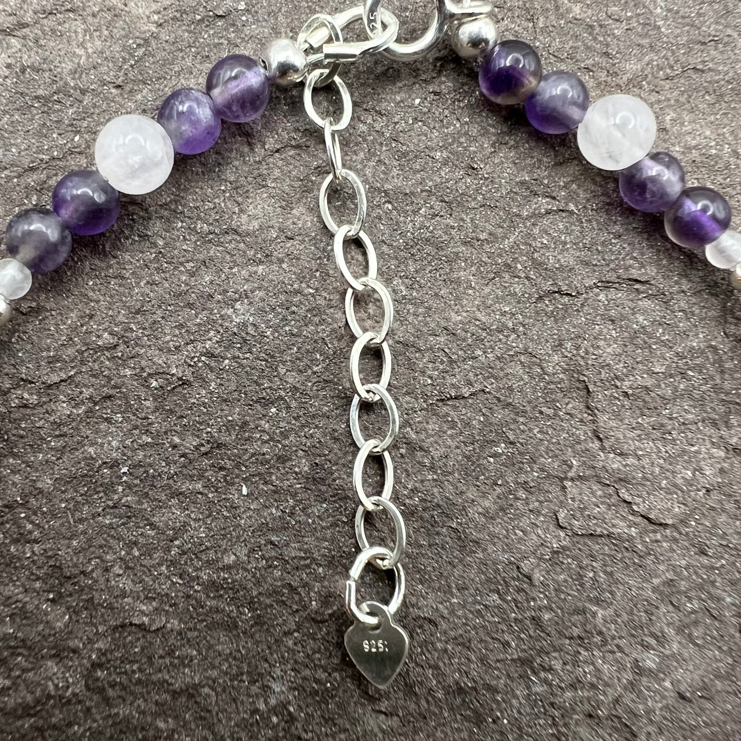 Mind and Heart wellness (Amethyst and Rose Quartz) bracelet